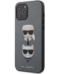 Калъф Karl Lagerfeld - Saffiano K and C, iPhone 12 Pro Max, сив - 1t